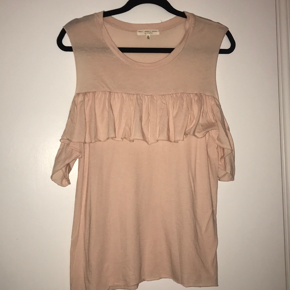 Blush Cold Shoulder Top